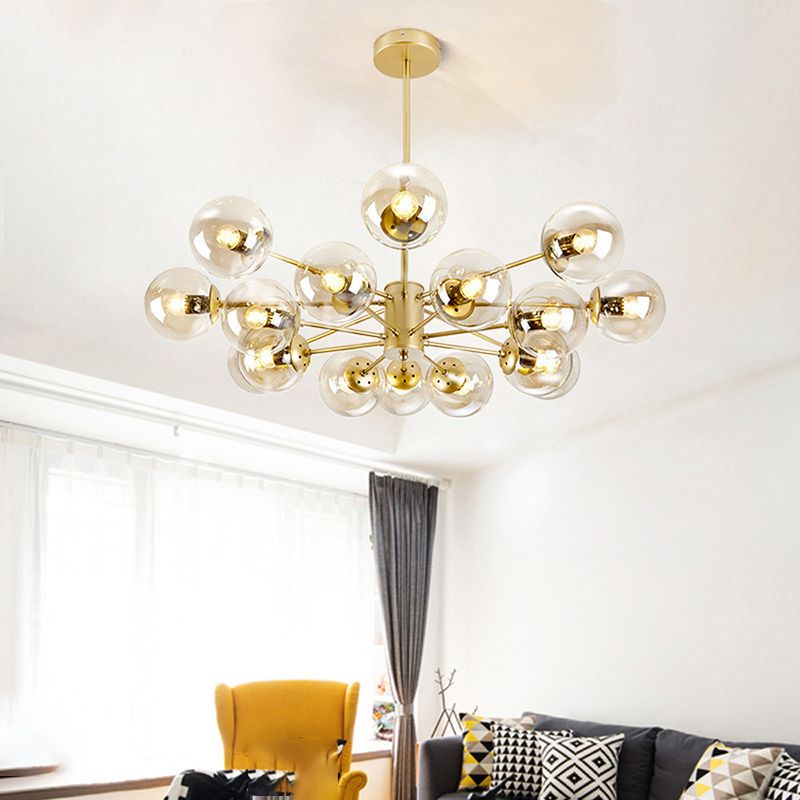 Valentina Nordic Bollen LED Hanglamp Zwart Goud Woonkamer Eettafel