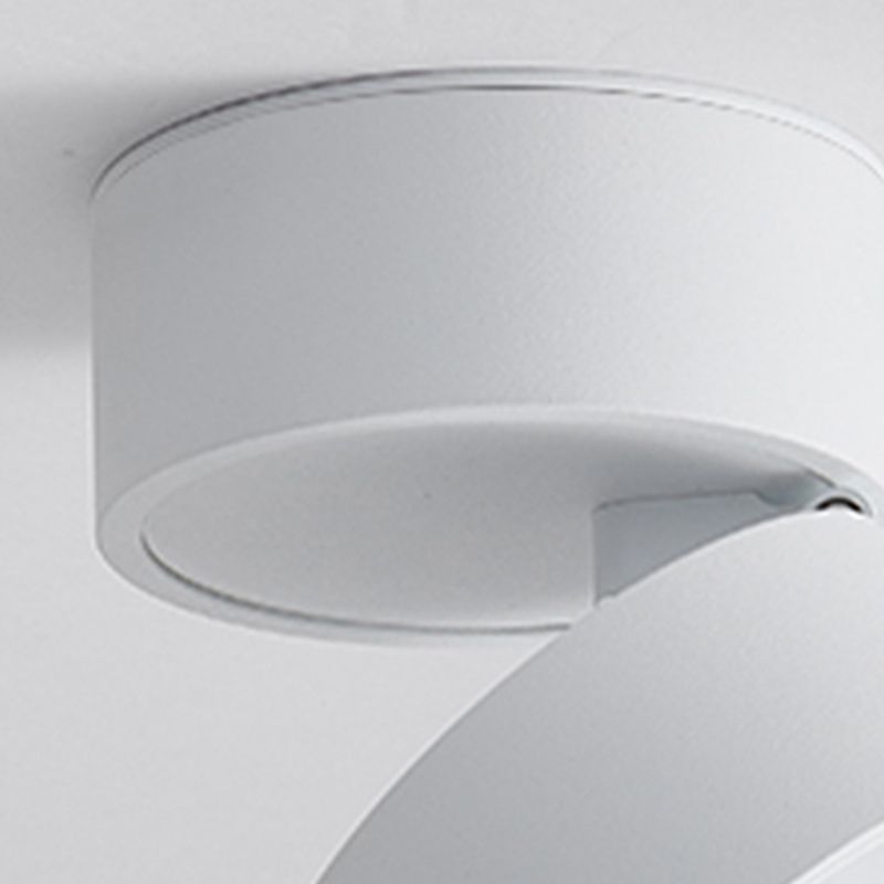 Novak Moderne LED Plafondlamp zwart/Wit Metaal Slaapkamer/Woonkamer