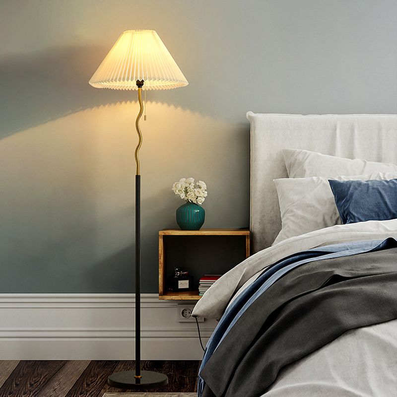 Ozawa Design LED Vloerlamp Metaal/Stof Zwart/Goud/Wit Slaap/Woon/Eetkamer