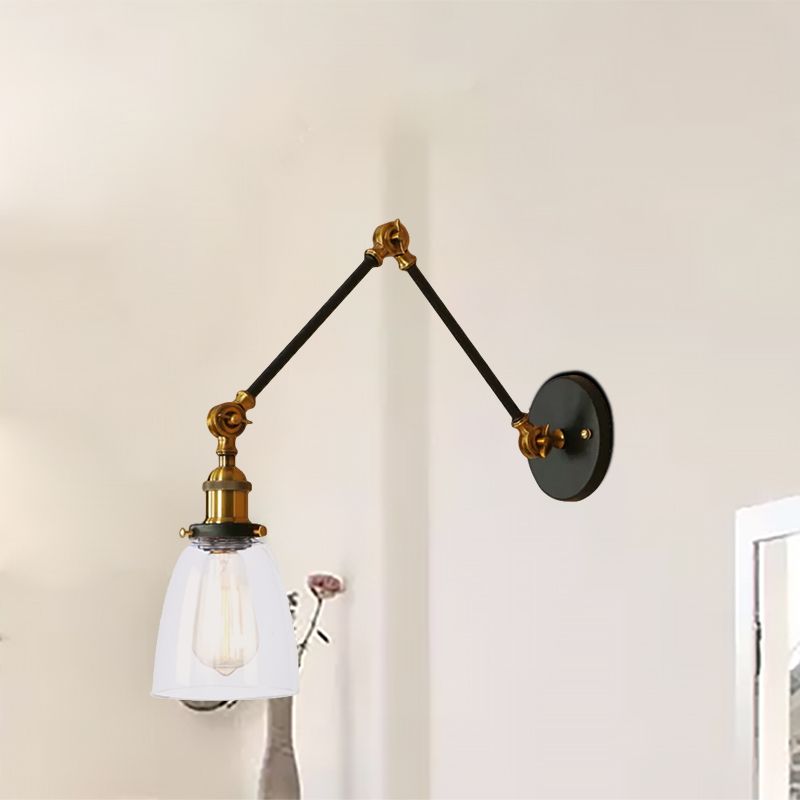 Alessio Wall Lamp Tapered, Modern, Glass/Metal Adjustable, 4 Color, Living Room