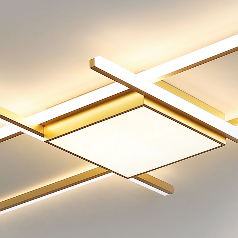 Quinn Moderne Design LED Plafondlamp Acryl/Metaal Goud Woonkamer