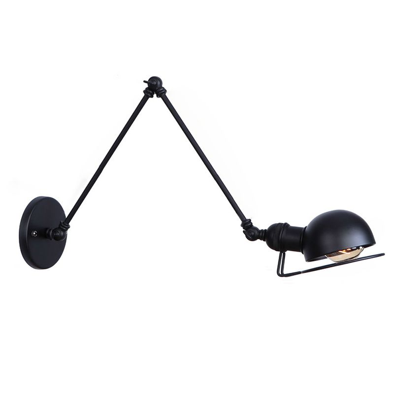 Brady Moderne Koepel LED Wandlamp Zwart/Goud Metaal Binnen