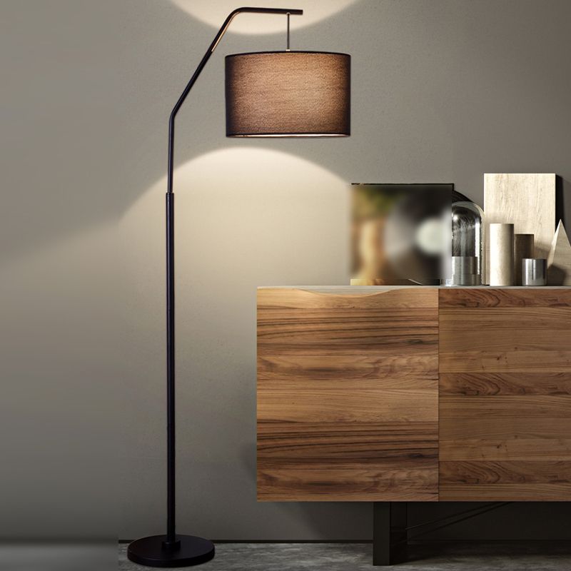 Eryn Moderne Cilinder Vloerlamp Metaal/Bekleding Slaapkamer