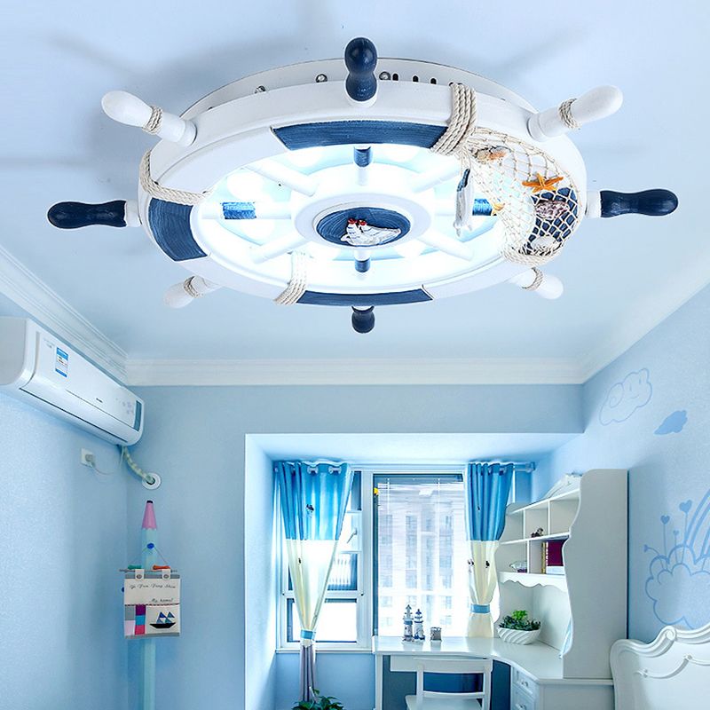 Quinn Moderne Design LED Plafondlamp Metaal Blauw Woonkamer Keuken