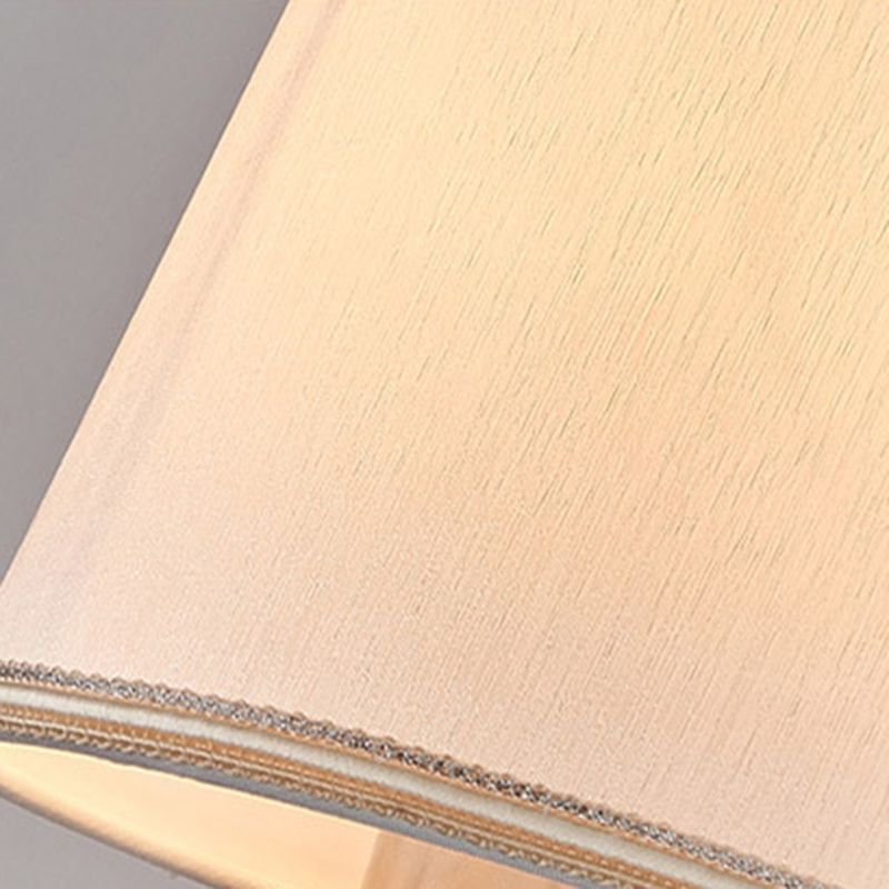 Eryn Moderne LED Wandlamp Kap Metaal/Hout/Stof Beige Slaap/Woon/Badkamer