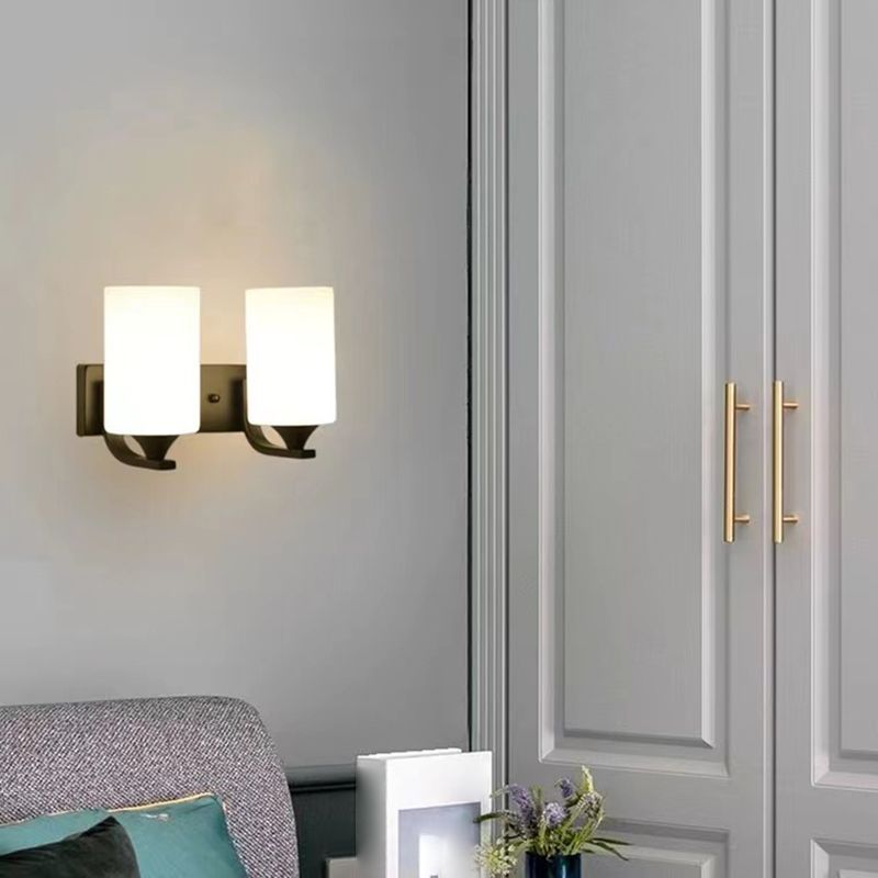 Eryn Minimalisme Cilindrische Wandlamp, Chroom, Glas, Wastafel