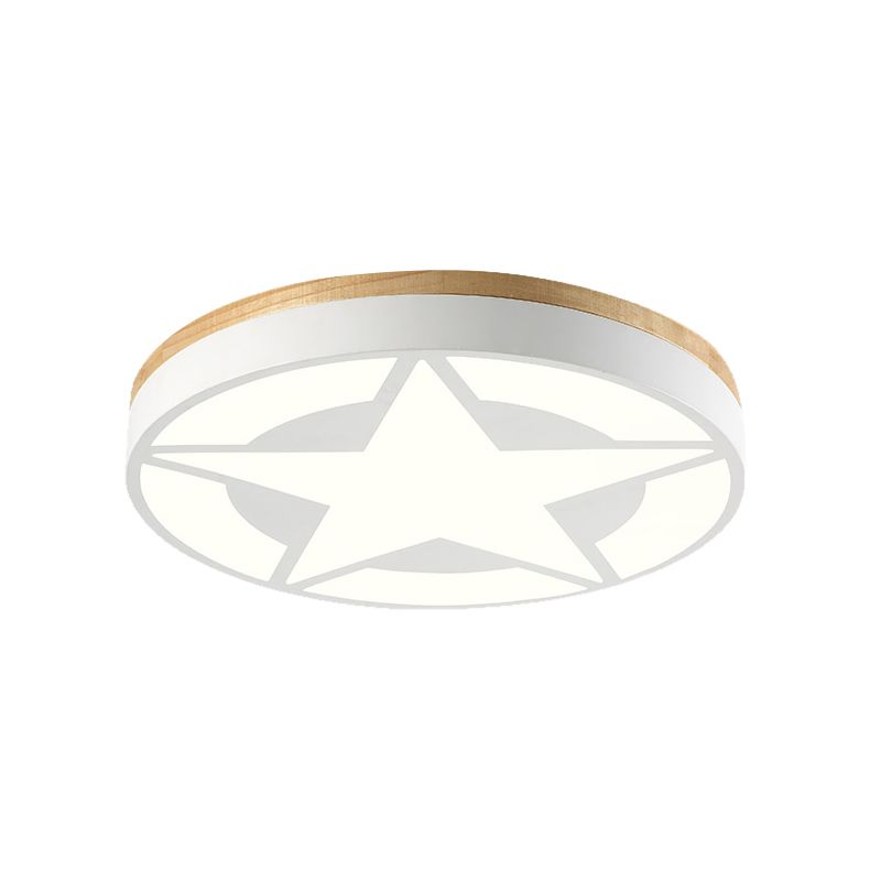 Quinn Moderne Design LED Plafondlamp Hout Acryl Woonkamer Keuken