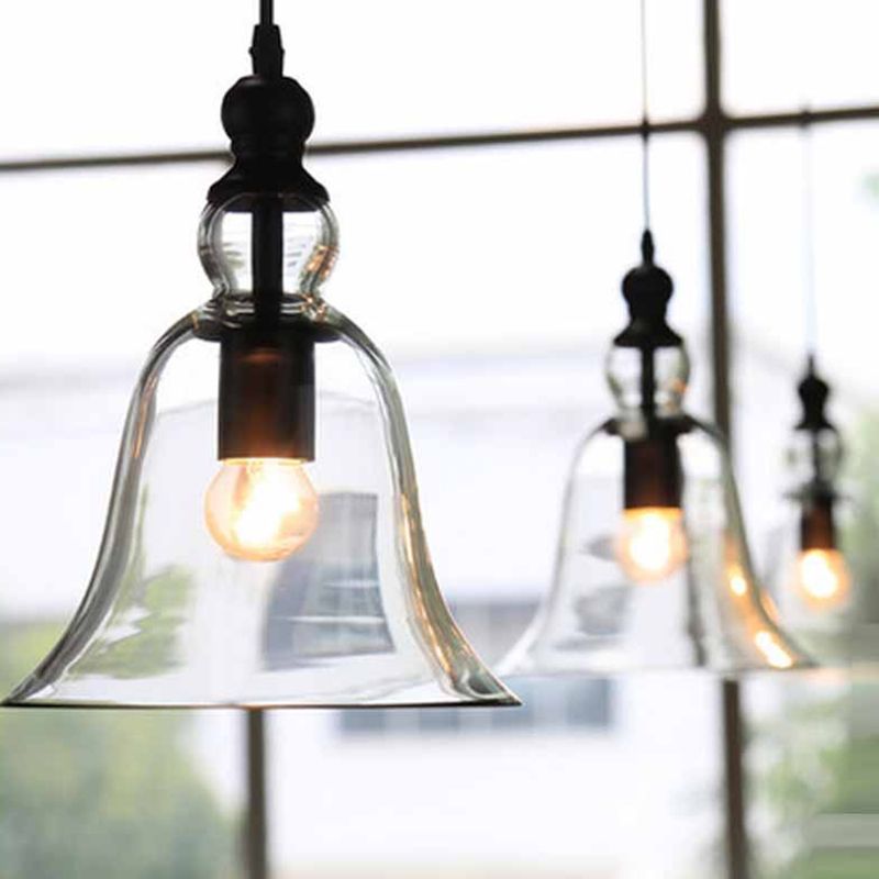Cooley Vintage Industriële Belletje Hanglamp Helder/ Woonkamer