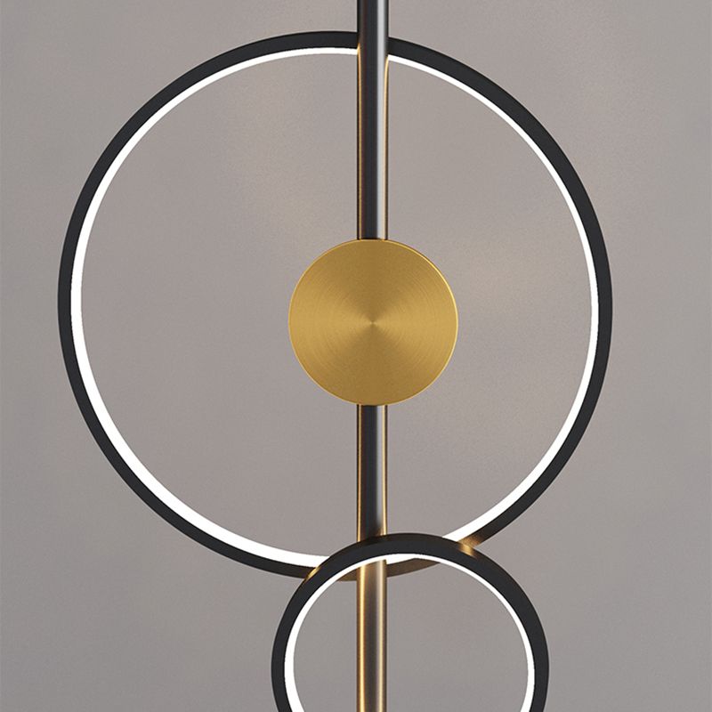 Arisha Moderne Ring Vloerlampen, Zwart/Goud, Slaapkamer/Studeerkamer