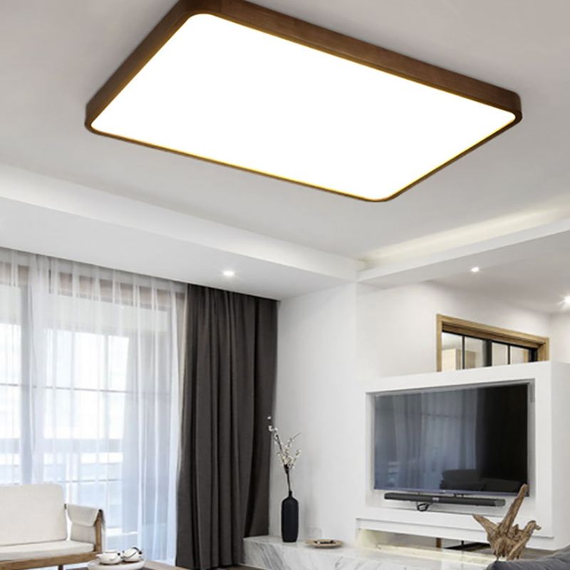 Ozawa Moderne LED Plafondlamp Hout Acryl Slaapkamer Woonkamer