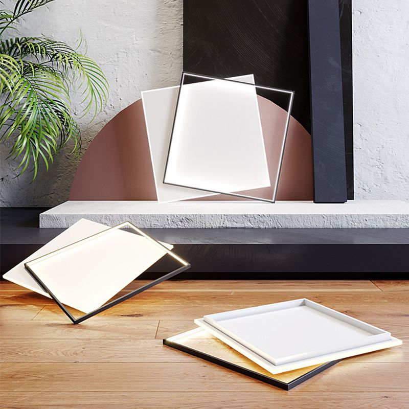 Quinn Moderne LED Plafondlamp Zwart/Wit Metaal/Acryl Slaapkamer