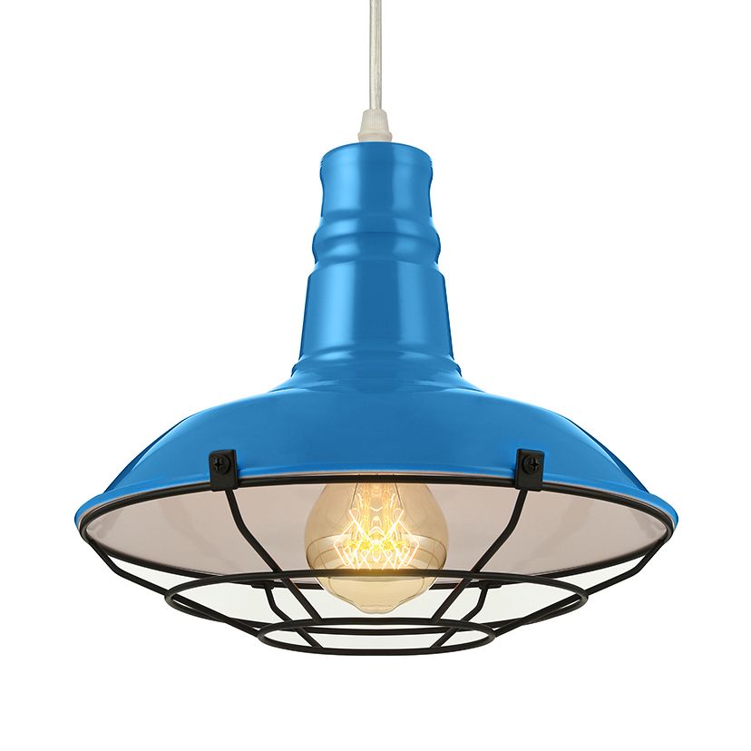 Cooley Industriële Kom Metalen Hanglampen Zwart/Wit/Blauw/Groen/Oranje