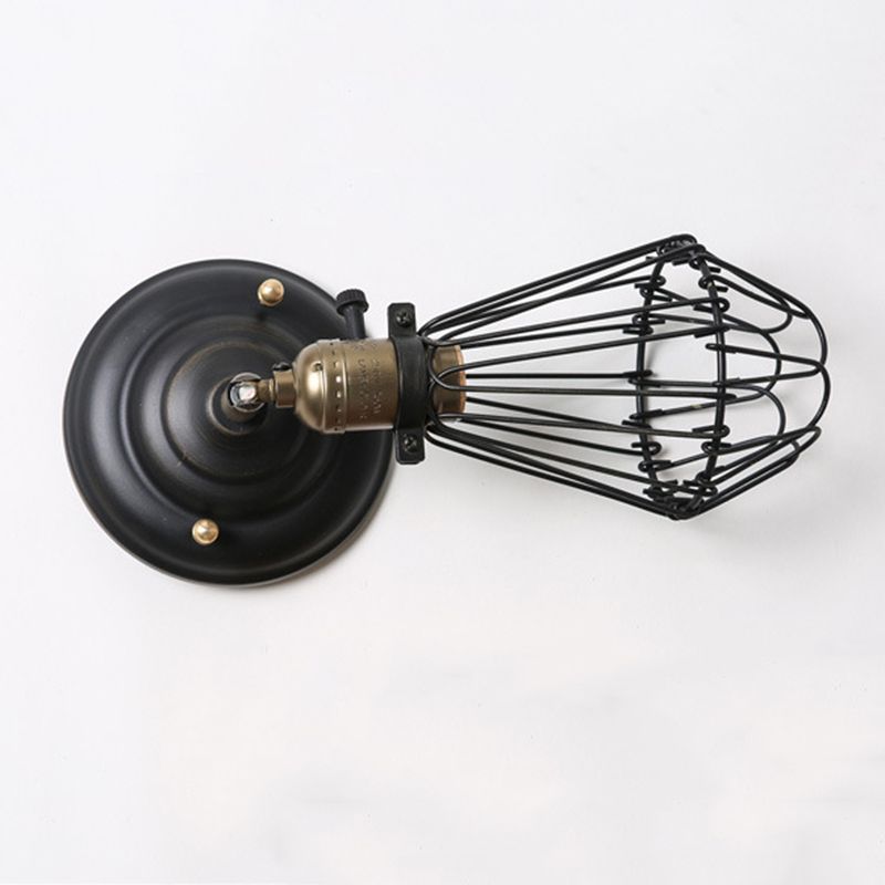 Alessio Industriele LED Wandlamp Zwart/Roest Metaal Woonkamer Binnen