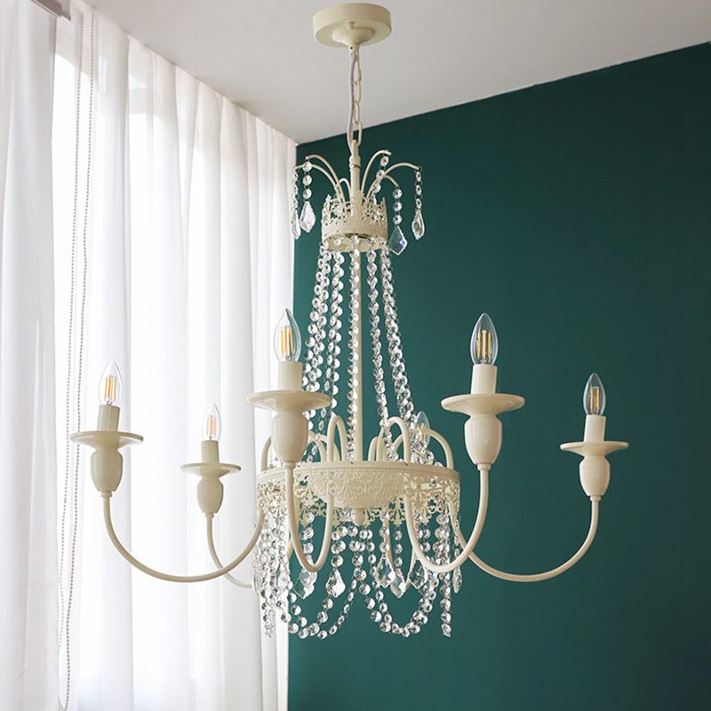 Silva Vintage LED Hanglamp Wit Metaal/Glas Slaapkamer/Woonkamer