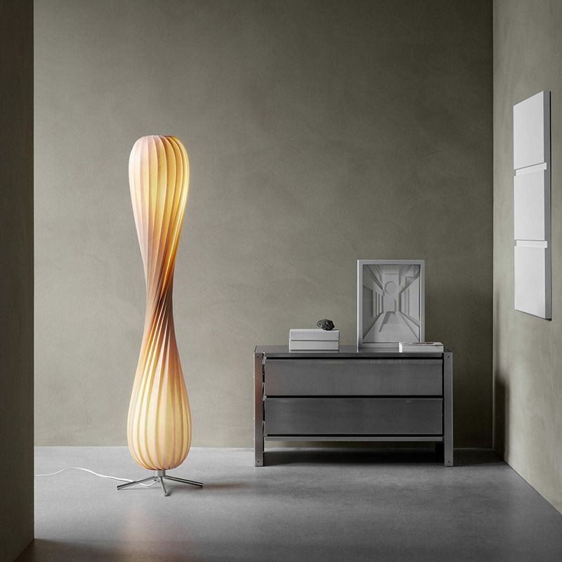 Ozawa Moderne Design LED Gedraaide Vloerlamp Hout Slaapkamer/Woonkamer