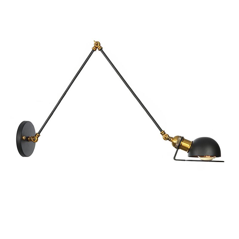 Brady Moderne Koepel LED Wandlamp Zwart/Goud Metaal Binnen