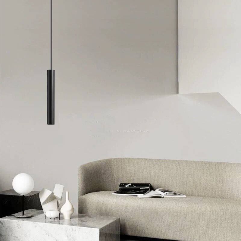 Edge Minimalistische LED Hanglamp Zwart Woon/Slaapkamer Eettafel Metaal 9cm/11cm