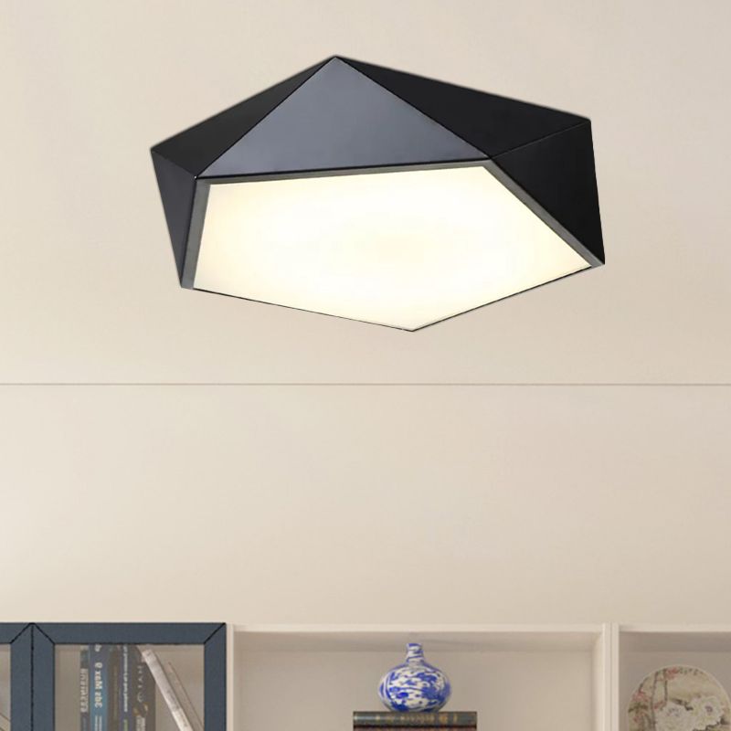 Quinn Moderne LED Plafondlamp Zwart Wit Metaal Slaapkamer Woonkamer