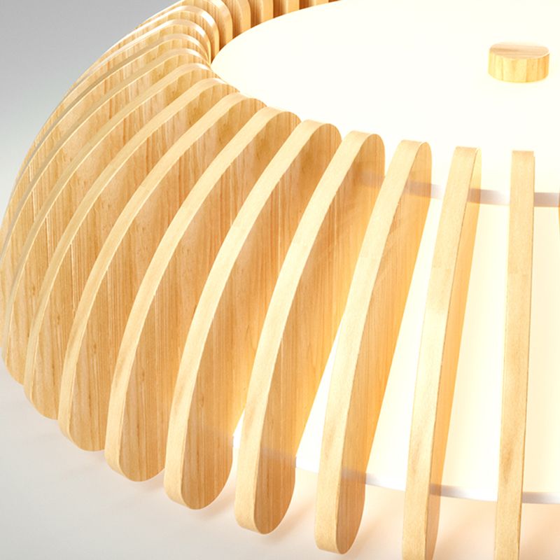 Ozawa Moderne Ronde Plafondlamp Goud Hout/Acryl Slaapkamer