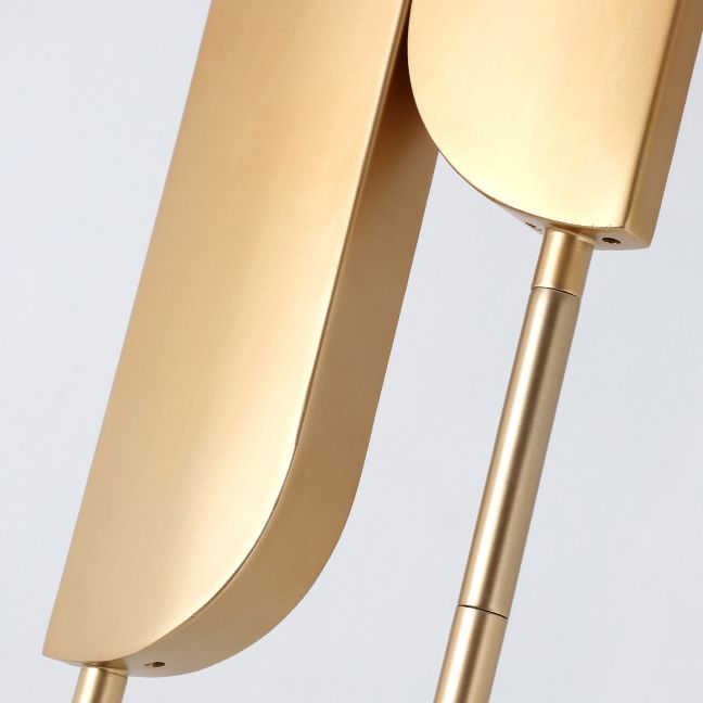 Salgado Moderne LED Vloerlamp Metaal/Glas Goud/Wit Slaap/Woon/Eetkamer