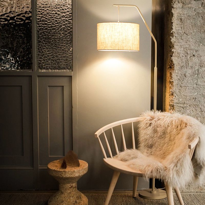 Eryn Moderne Cilinder Vloerlamp Metaal/Bekleding Slaapkamer