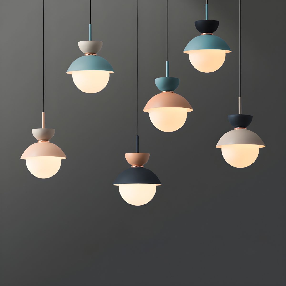 Cairns Nordic Globe LED Hanglamp Kleurrijk Metaal Slaapkamer