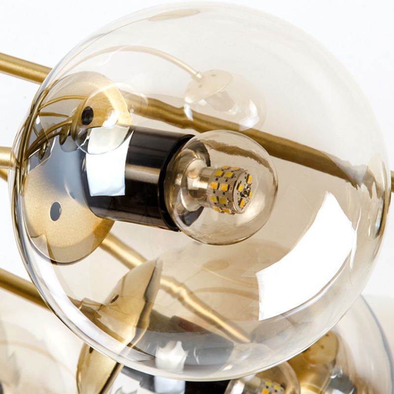 Valentina Nordic Bollen LED Hanglamp Zwart Goud Woonkamer Eettafel
