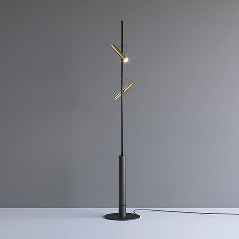 Freja Moderne Design Lineaire Dubbele Kop Metalen Vloerlamp Silicagel Slaapkamer/Woonkame