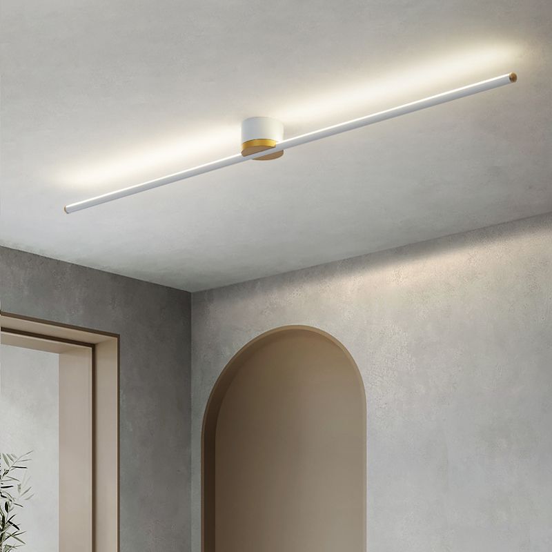 Edge Industriele LED Plafondlamp Zwart/Wit Woon/Slaapkamer Metaal&Kiezelzuurgel