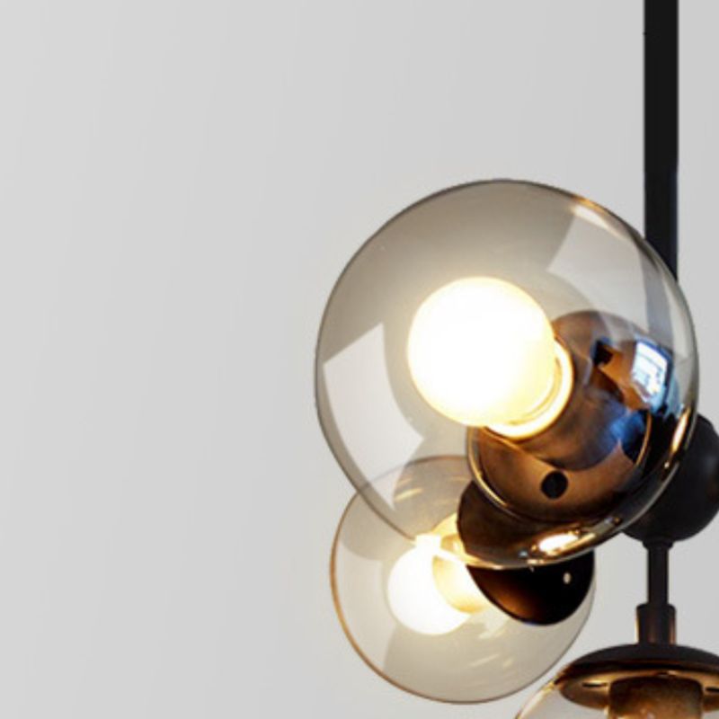 Valentina Modern Bubble LED Hanglampen Zwart Glas Metaal Slaapkamer