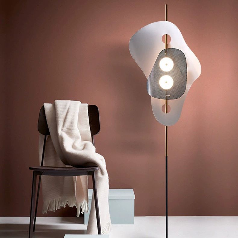 Salgado Moderne Onregelmatige LED Vloerlamp Metaal Zwart/Wit Slaap/Woon/Eetkamer