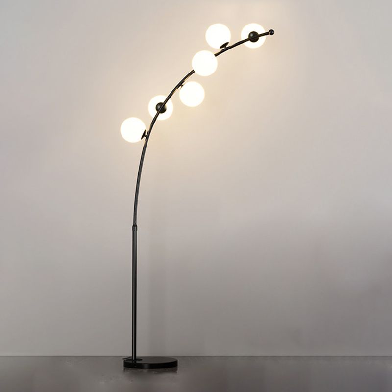 Valentina Moderne Boog Multi Head Bellen Vloerlamp Zwart/Goud Slaapkamer/Woonkamer