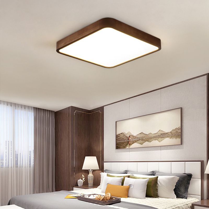 Ozawa Moderne LED Plafondlamp Hout Acryl Slaapkamer Woonkamer