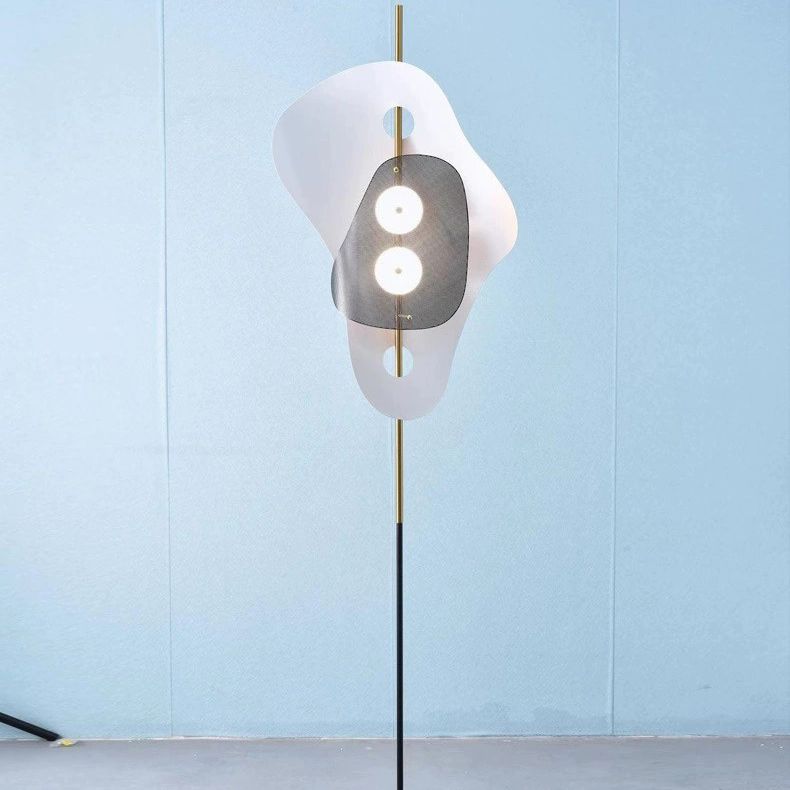 Salgado Moderne Onregelmatige LED Vloerlamp Metaal Zwart/Wit Slaap/Woon/Eetkamer