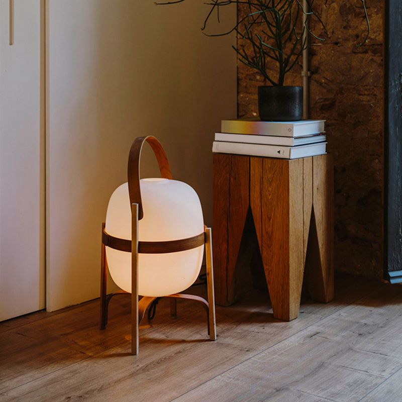 Ozawa Moderne Design LED Lantaarn Vloerlamp Houten/Glazen Slaapkamer/Woonkamer