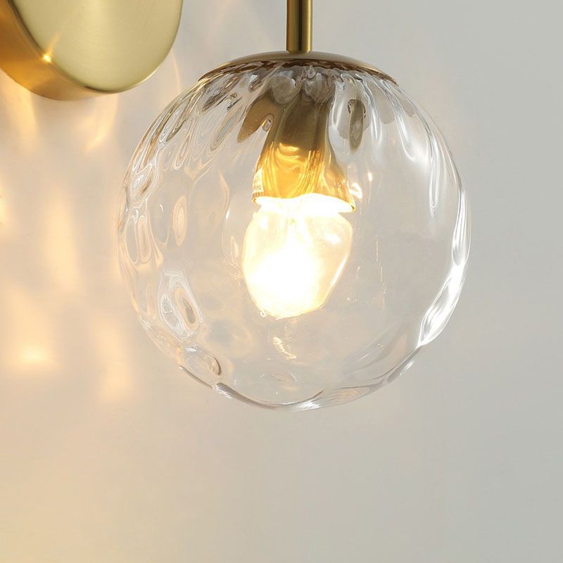 Valentina Moderne Design Wastafel LED Wandlamp Zwart/Goud Metaal/Glas Slaapkamer/Eetkamer/Woonkamer