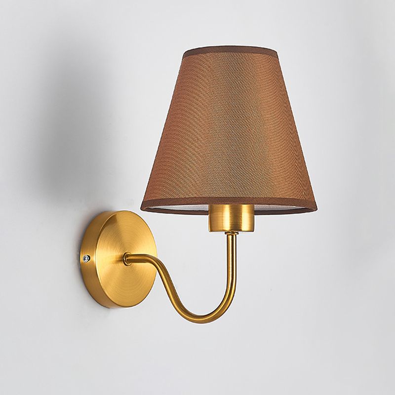 Eryn Nordic Wandlamp Zwart/Wit/Koffie/Flaxen Stof/Metaal Slaapkamer/Eetkamer/Woonkamer
