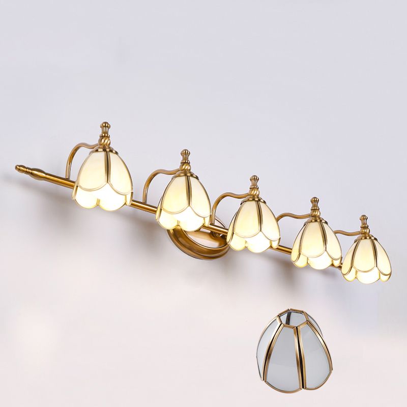 Félicie Design Bloem LED Wandlamp Metaal/Glas Geel/Wit Slaap/Woon/Badkamer