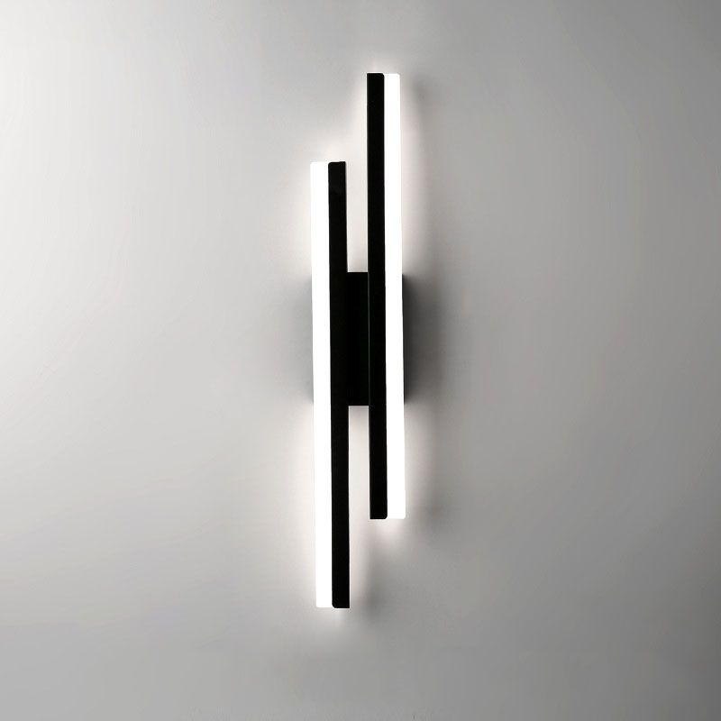 Alana Minimalistische Industriele LED Wandlamp Zwart/Wit Woon/Slaapkamer Acryl/Metaal
