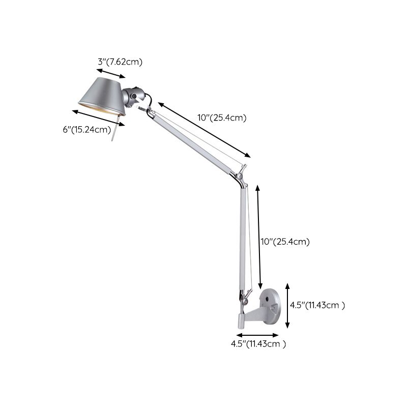 Brady Moderne Koepel LED Wandlamp Zilver Metaal Slaapkamer