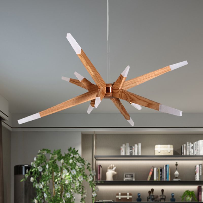 Ozawa Bijzondere LED Hanglamp Hout Metaal Eetkamer Slaapkamer
