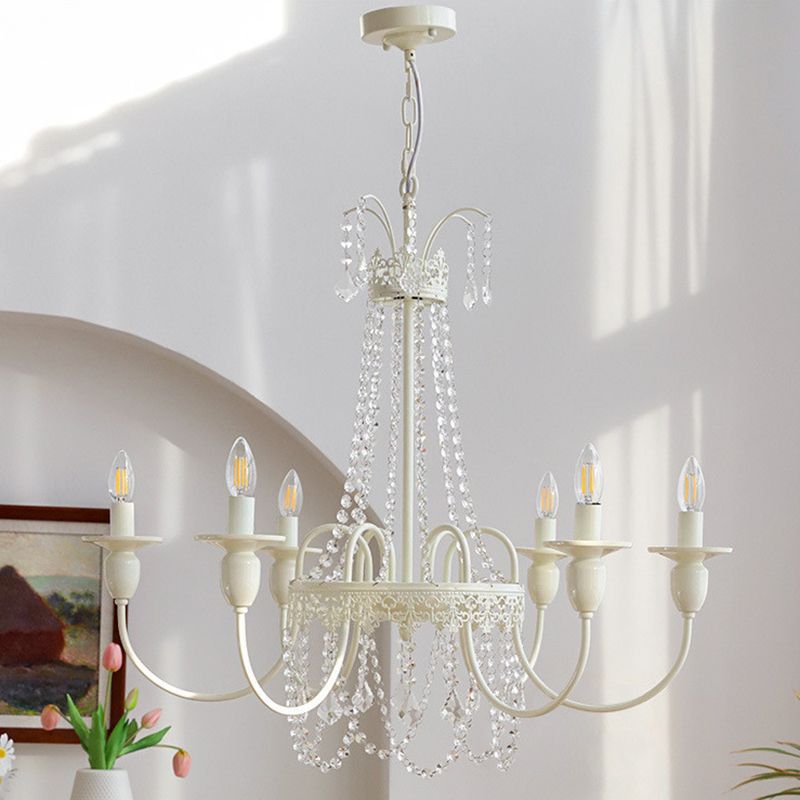 Silva Vintage LED Hanglamp Wit Metaal/Glas Slaapkamer/Woonkamer