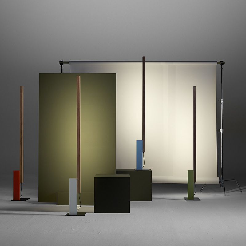 Edge Moderne Lineaire LED Vloerlamp Wit/Blauw/Groen/Rood Woon/Slaapkamer Hout&Metaal&Acryl