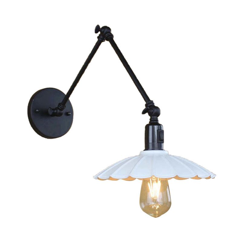 Brady Creatieve Geplooide LED Wandlamp Zwart/Wit Metaal Binnen