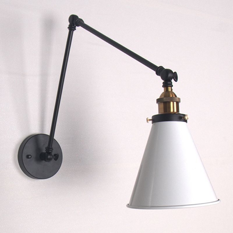Brady Moderne Tapse LED Wandlamp Zwart/Wit Metaal Woonkamer