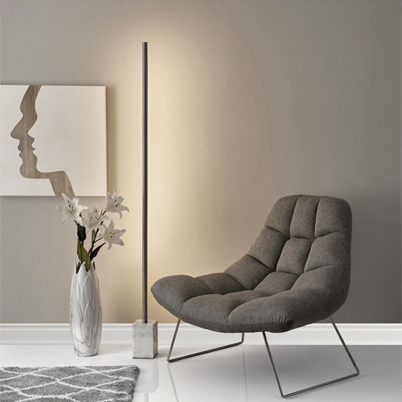 Edge Moderne Minimalistische Lineaire Zwart/Goud Metalen Vloerlamp
