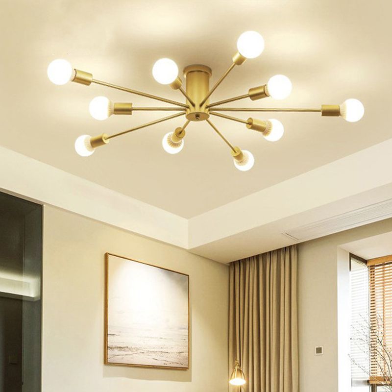 Valentina Moderne Globe LED Plafondlamp Zwart Metaal Slaapkamer Woonkamer