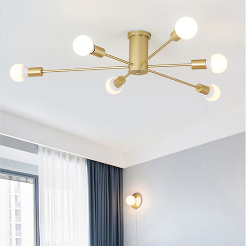 Valentina Moderne Globe LED Plafondlamp Zwart Metaal Slaapkamer Woonkamer