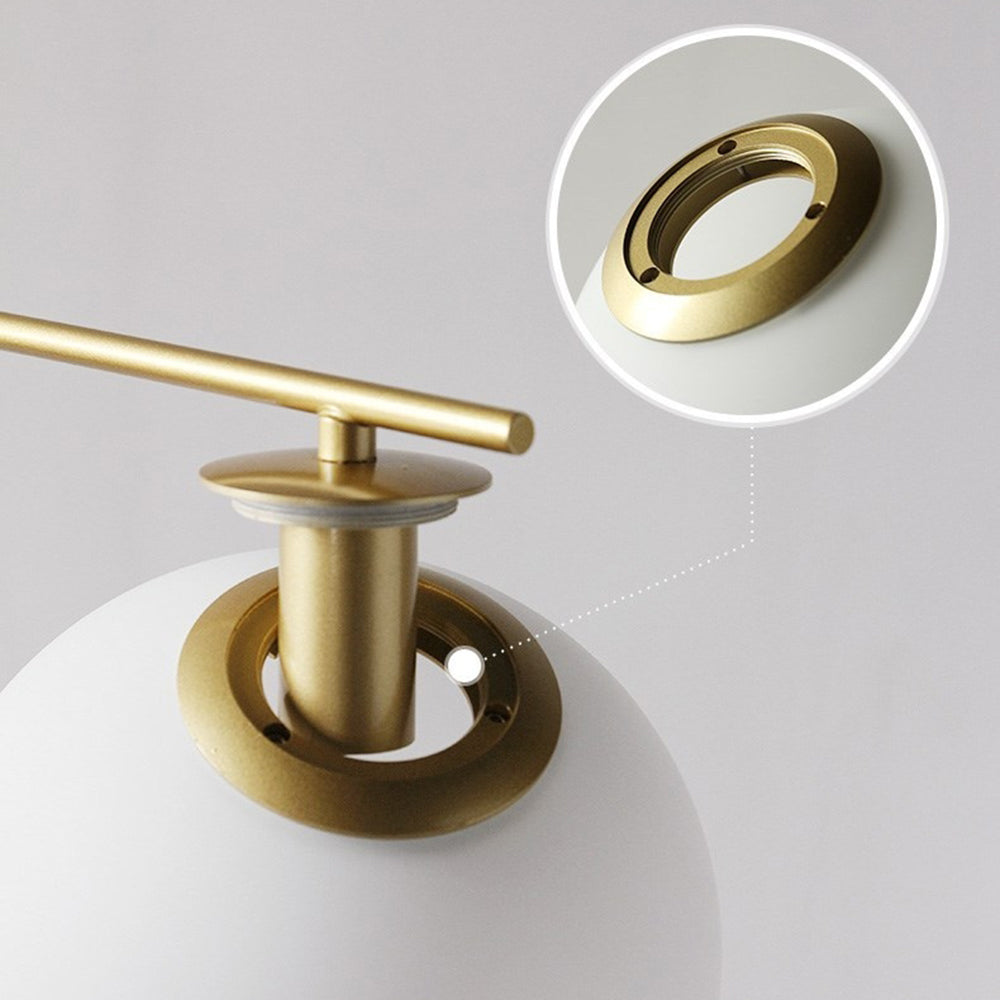 Valentina Moderne Bolvormige Vloerlamp Goud Metaal/Glas Slaapkamer
