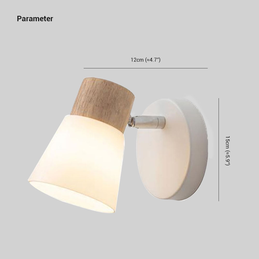 Ozawa Moderne Design LED Wandlamp Wastafel Spiegel Front Hout/Glas Wit Kelder Eet/Woon/Kelder/Hal/Badkamer